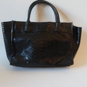 WOMEN RACHAEL RUDDICK RR BLACK CROCODILE LEATHER HANDBAG *